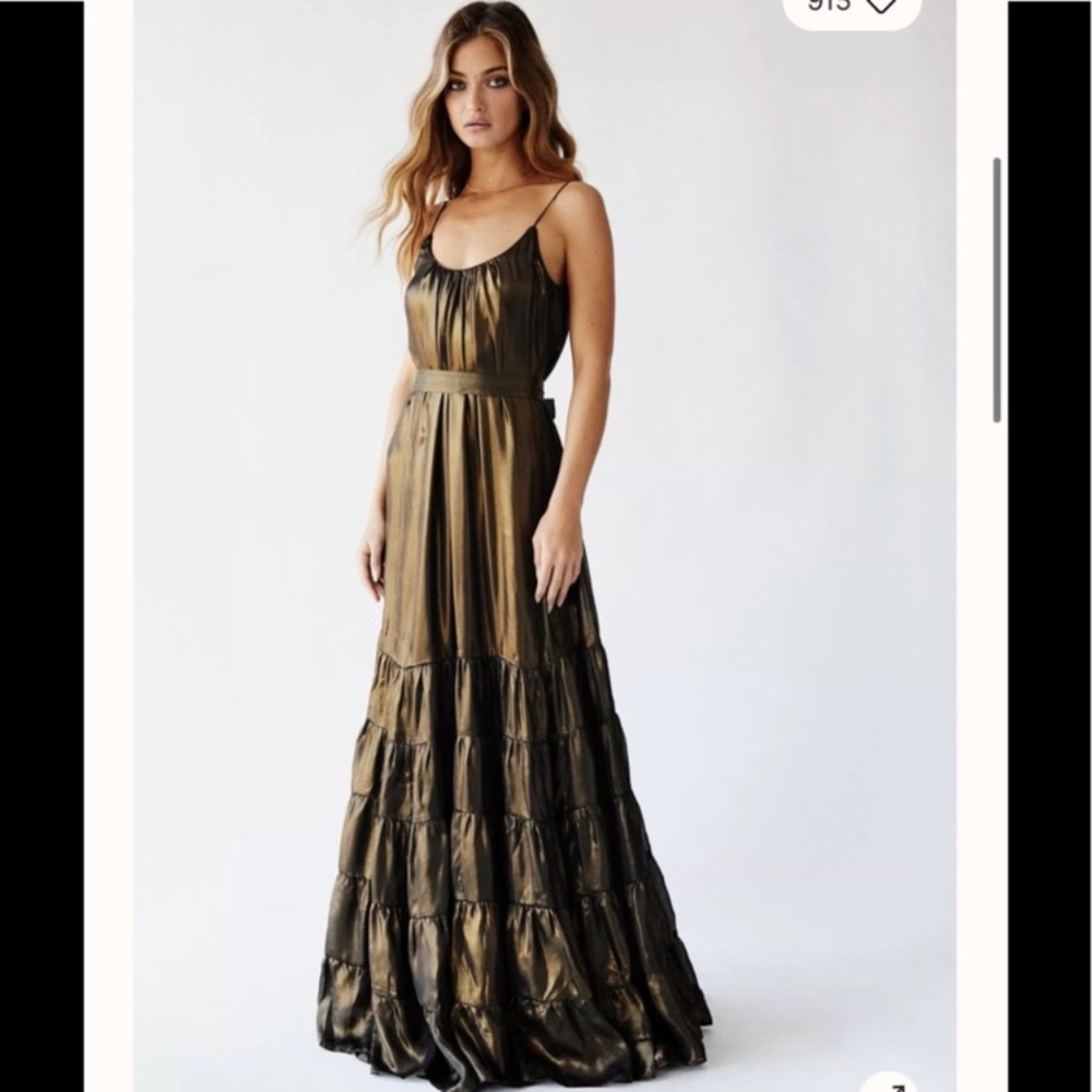 Free People Metallic Maxi Dress